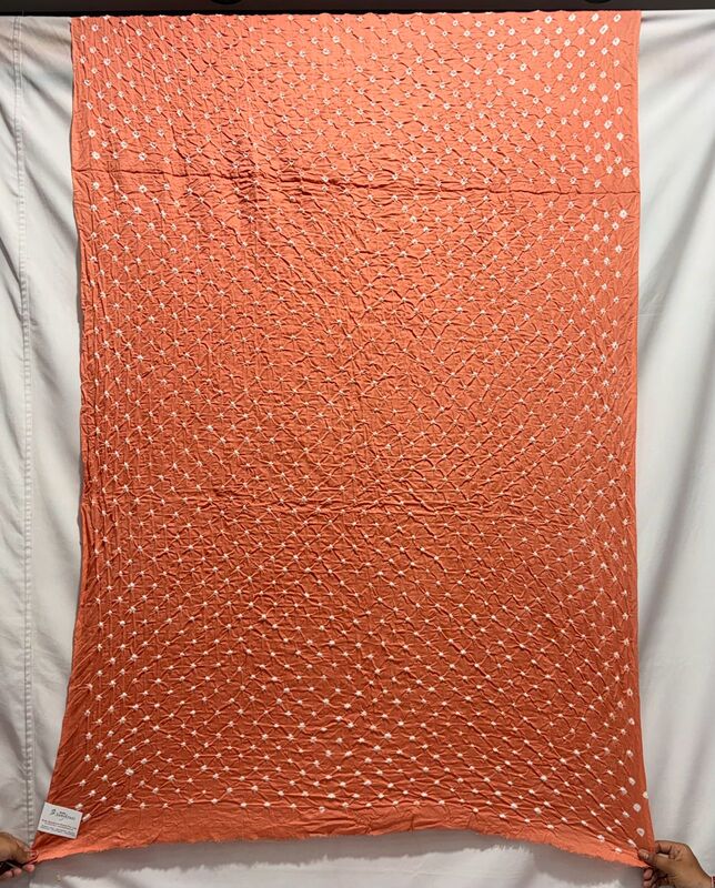 Kala Sanskruti All Over Pecha Color Heavy Cotton Satin Bandhani Dress 2.5 M (Each Piece) Elegant Traditional Wear Dress Material for Women