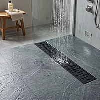 Piano Shower Drain Channel SS-304 (Black)