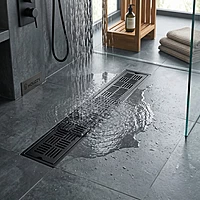 Capsule Shower Drain Channel SS-304 (Black)