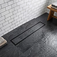Tile/Marble Insert Shower Drain Channel SS-304 (Black)