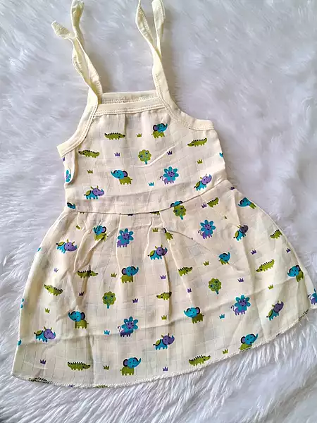 Muslin Color Knot frocks Yellow Rainbow