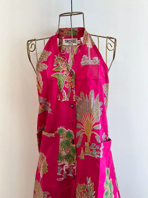 Cyra's Racer Back Dress - Pink & Garden