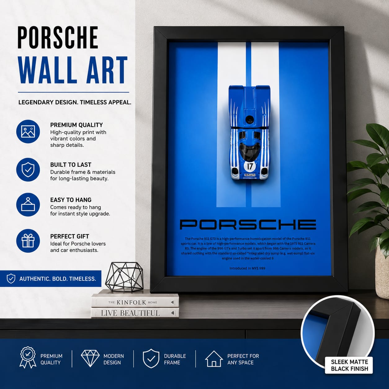Porsche Die Cast Car Frame