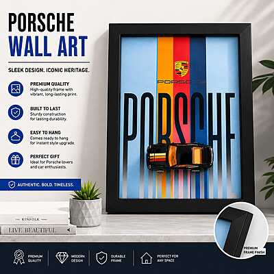Porsche 911 Die Cast Car Frame
