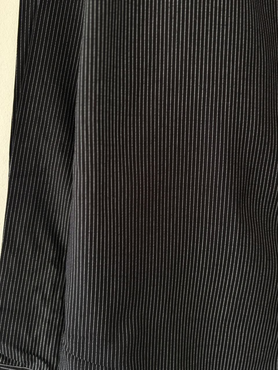 Noir black pin stripes shirt