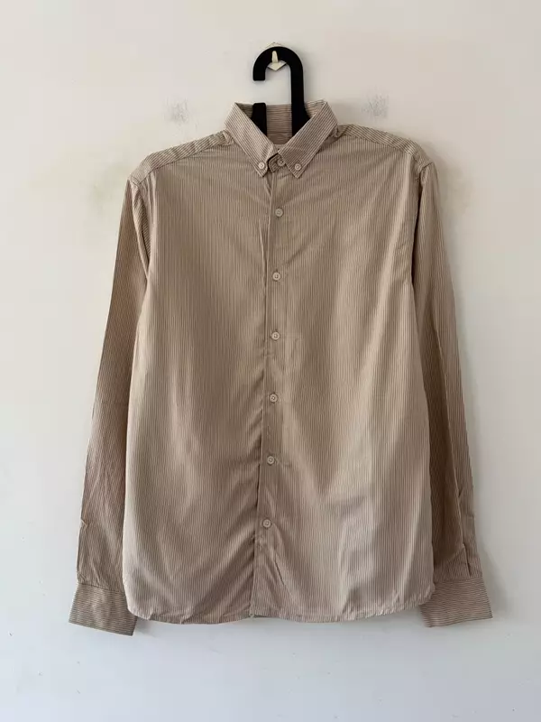 Sand beige pin stripes shirt