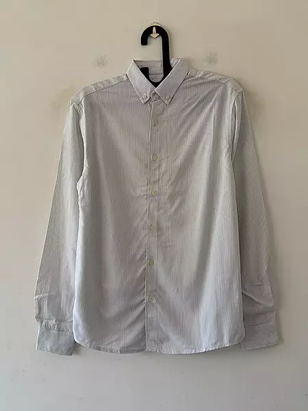 Frost white pin stripes shirt