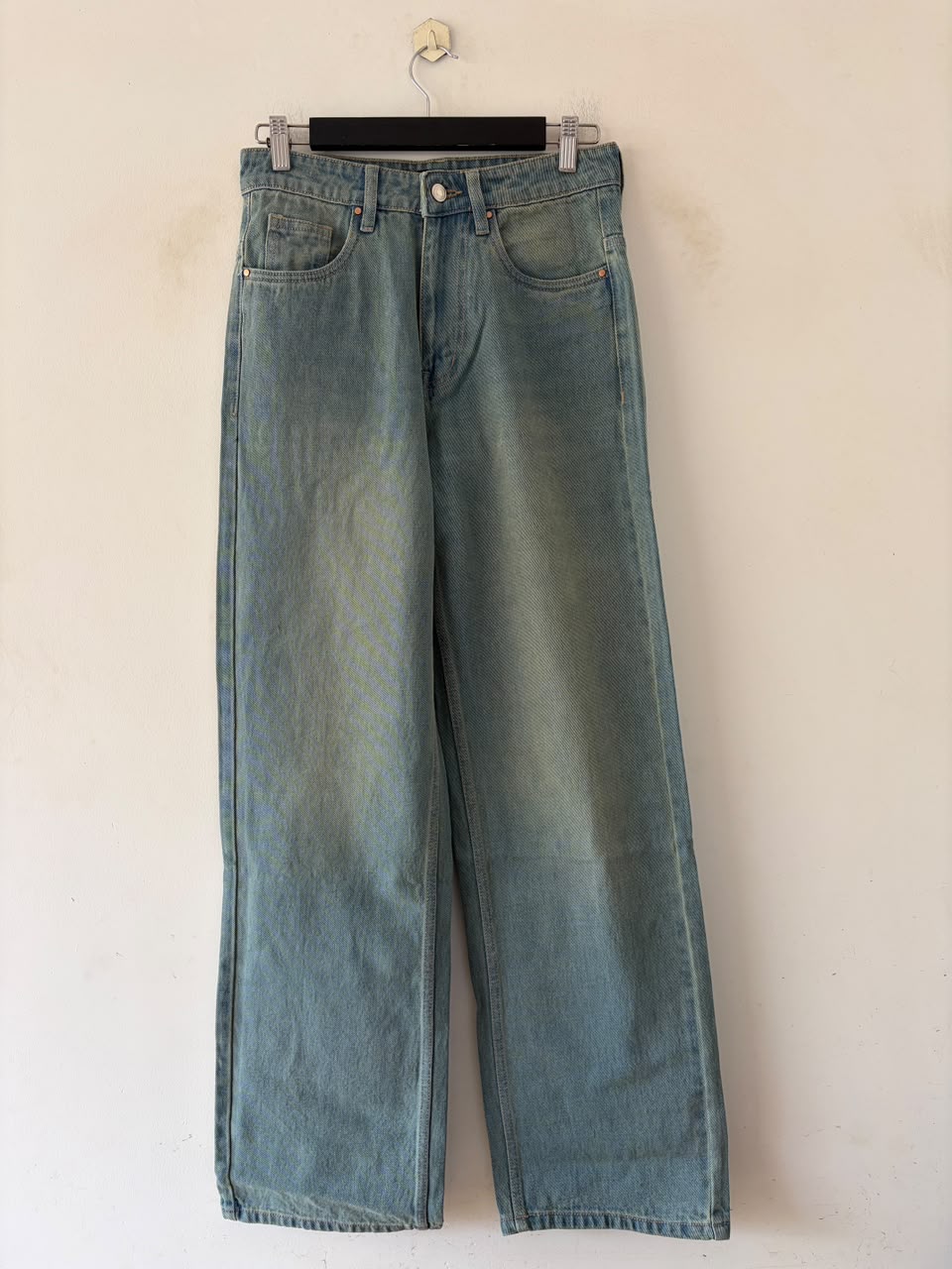 Seafoam fade straight fit jeans