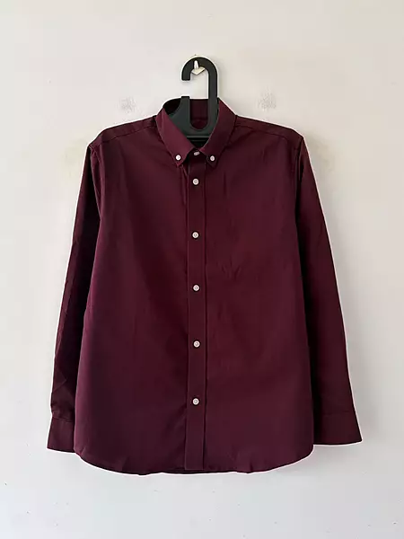 Wine maroon oxford shirt