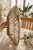 Handwoven Oval Bamboo Fruit Tray/Basket,Eco-Fridendly Kitchen &Table Decor