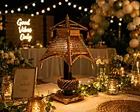 Traditional Bamboo Hut Design Pavilion  Lamp