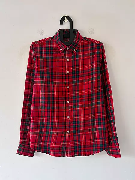 Scarlet red & forest green flannels