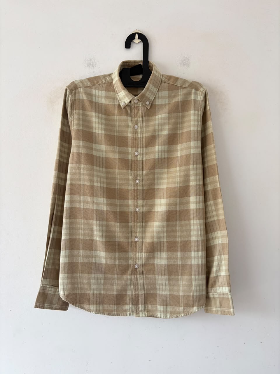 Dune beige & wheat stripe flannels