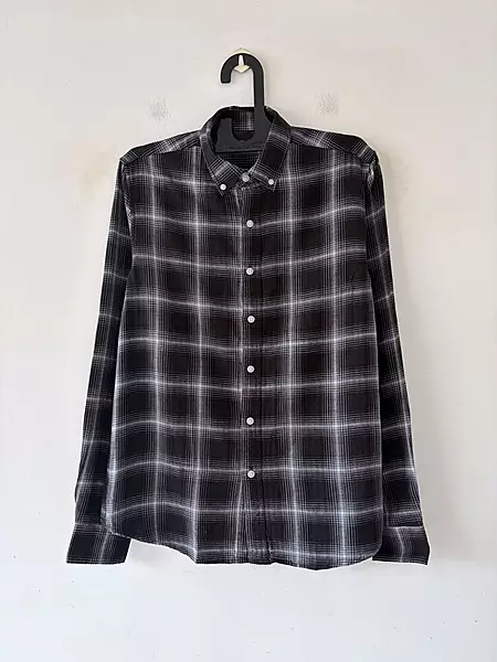 Shadow black & frost white flannels