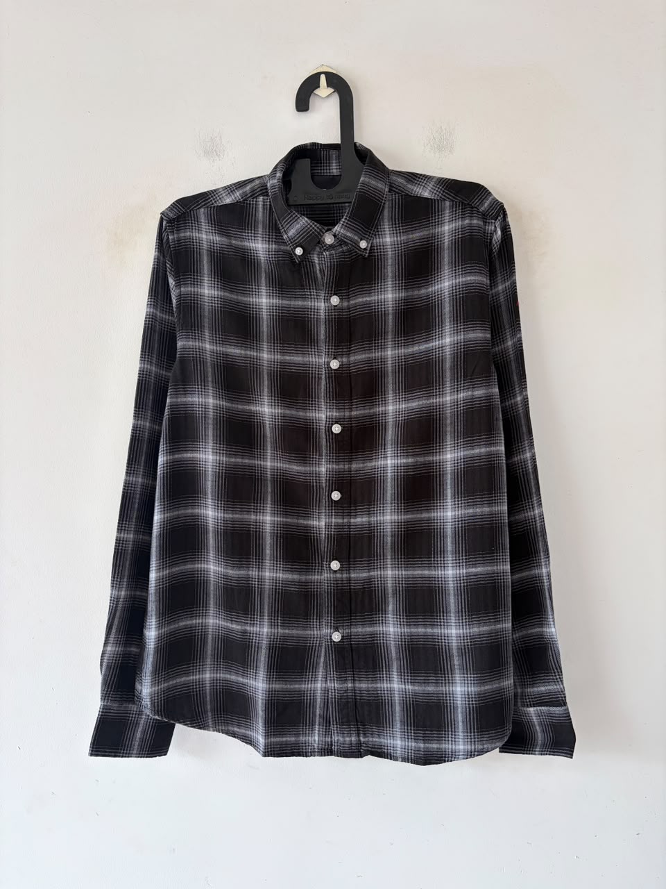 Shadow black & frost white flannels