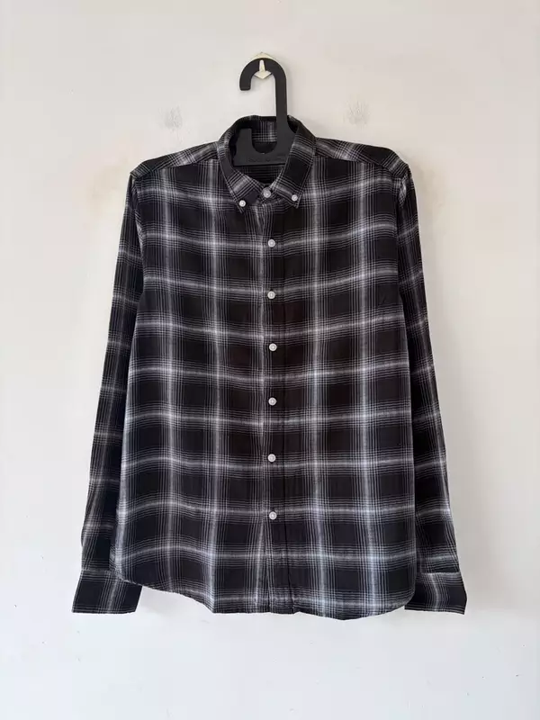 Shadow black & frost white flannels