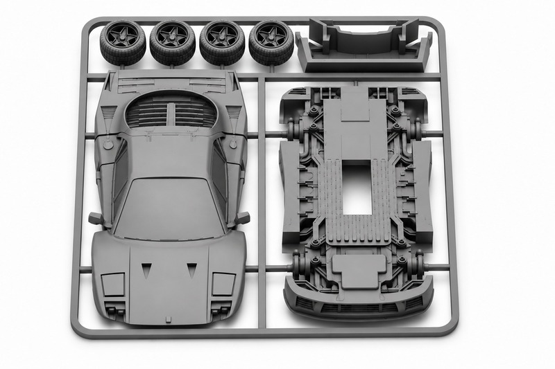 3D Printed Supercar Model – Premium Collectible Display Car
