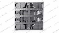 Aluminium diecast outdoor rental LED cabinet 640 x 640 mm, back service – Lumina Display Systems