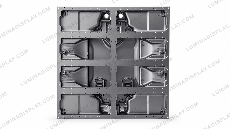 Aluminium diecast outdoor rental LED cabinet 640 x 640 mm, back service – Lumina Display Systems