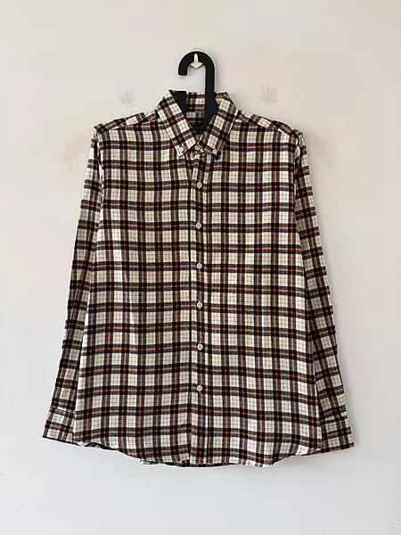 Ivory white & ember brown flannels