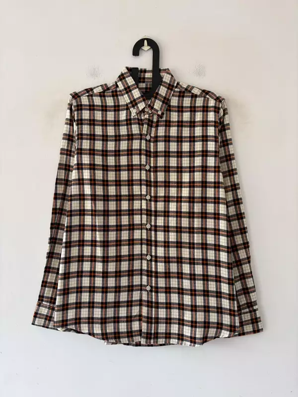 Ivory white & ember brown flannels