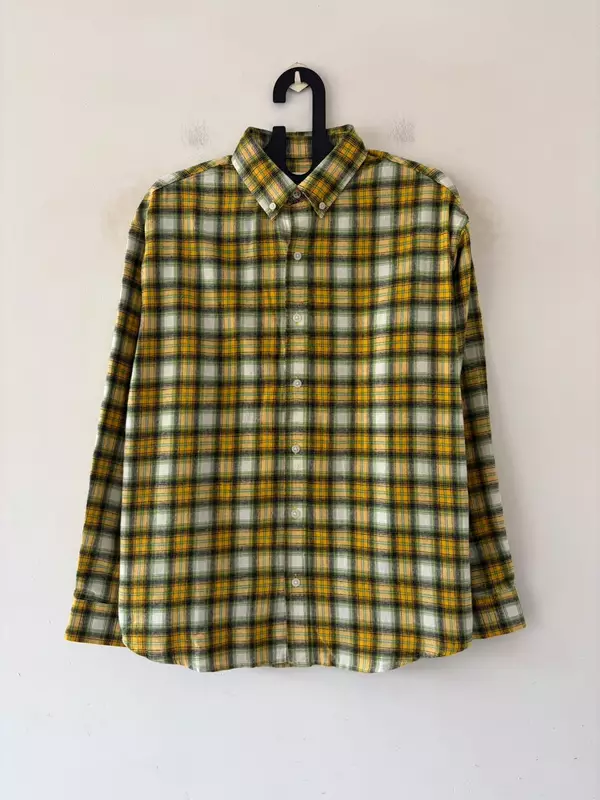 Amber yellow & forest flannels