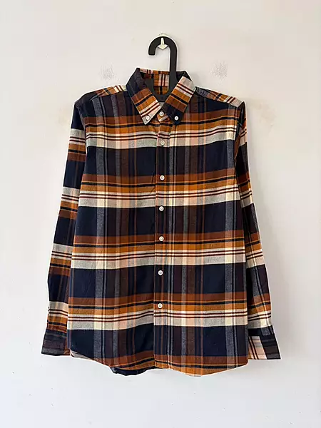 Rust brown & navy flannels