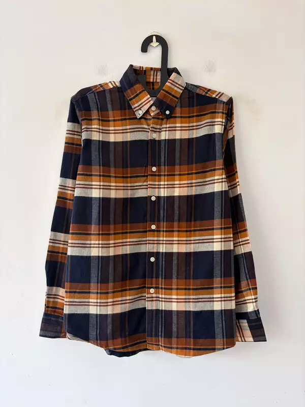 Rust brown & navy flannels