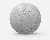 3D Printed Moon Sculpture with Display Base – Detailed Lunar Display Model