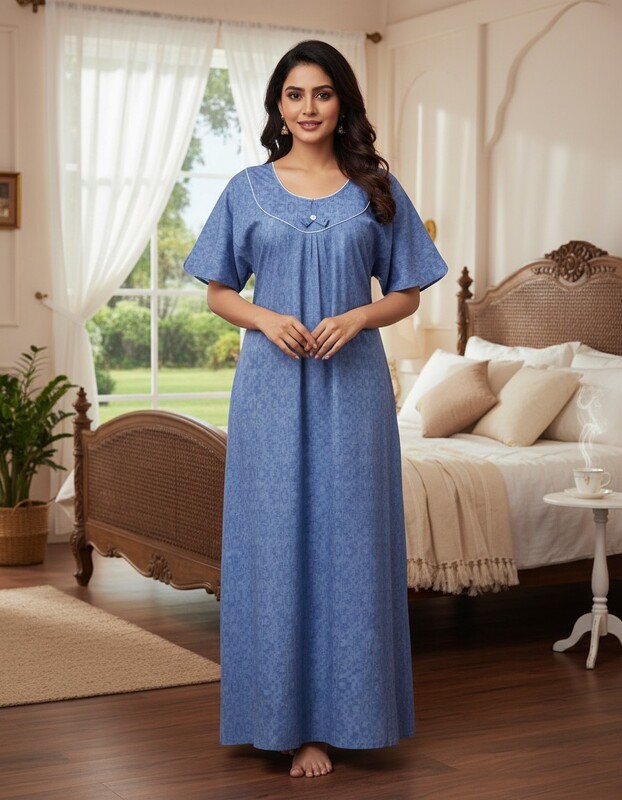 SHAILAJA ROUND NECK NIGHTIES