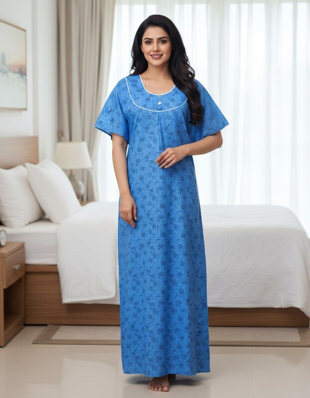 SHAILAJA ROUND NECK NIGHTIES