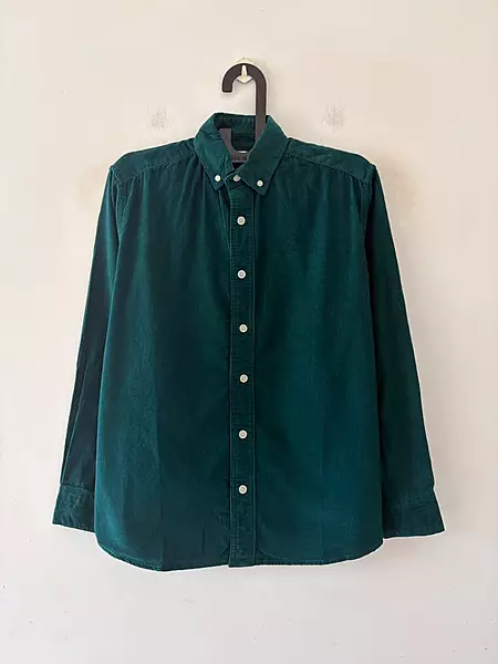 Emerald corduroy shirt