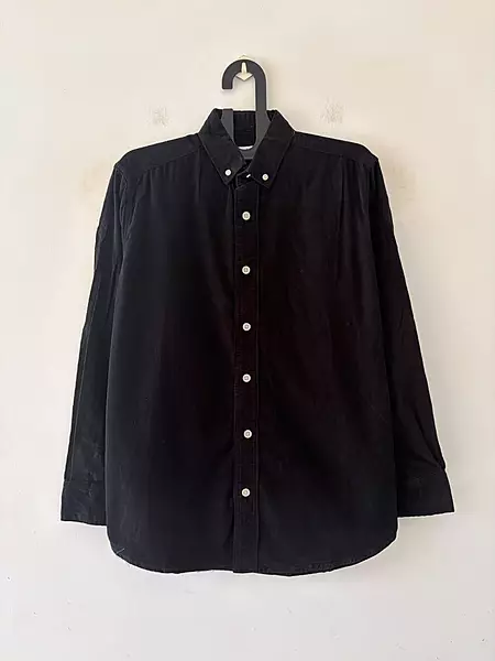 Jet black corduroy shirt