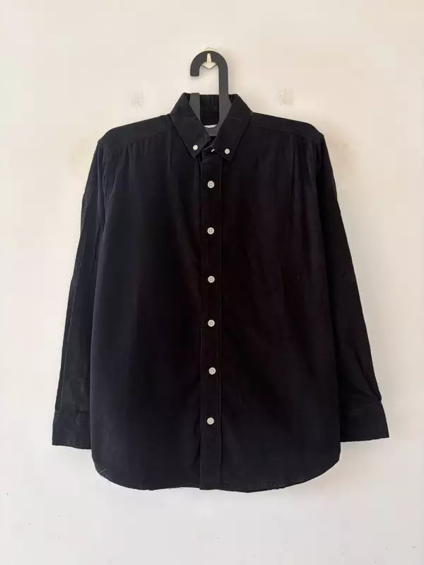 Jet black corduroy shirt