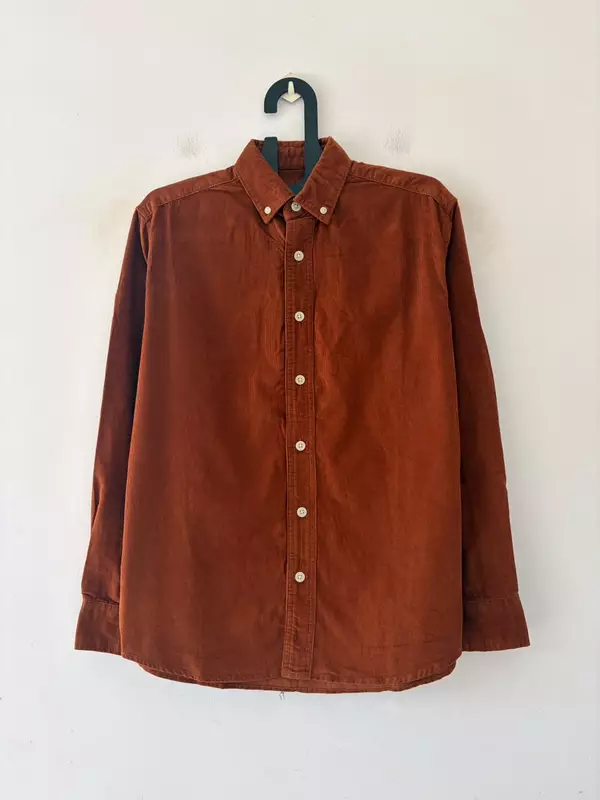 Rusty orange corduroy shirt
