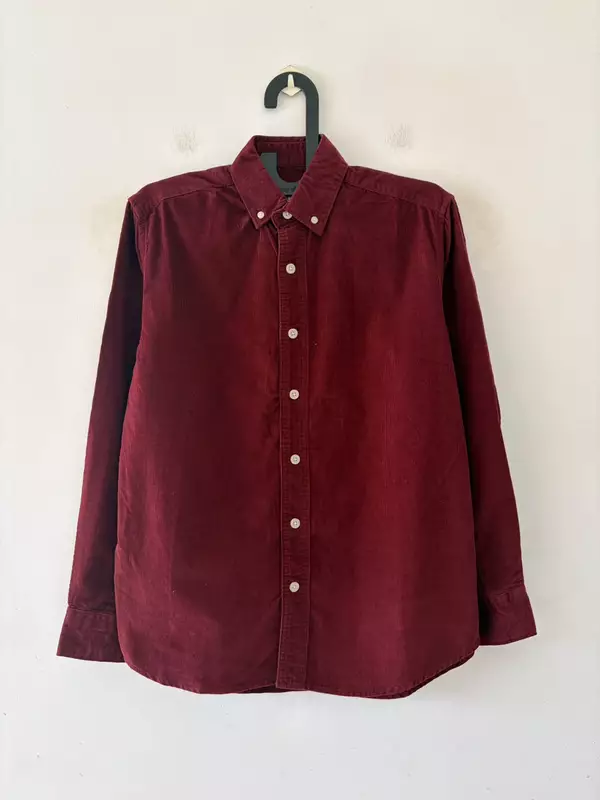 Turkish maroon corduroy shirt