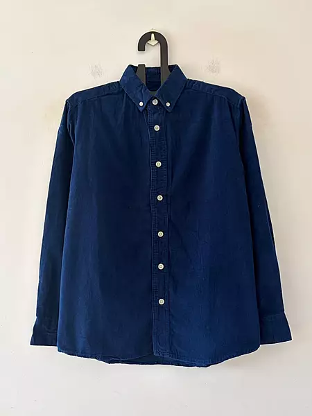 Royal blue corduroy shirt
