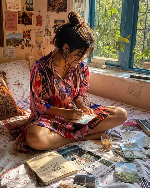 Rajni’s Easy Shirt Dress - Pink & Colourful Ikkhat