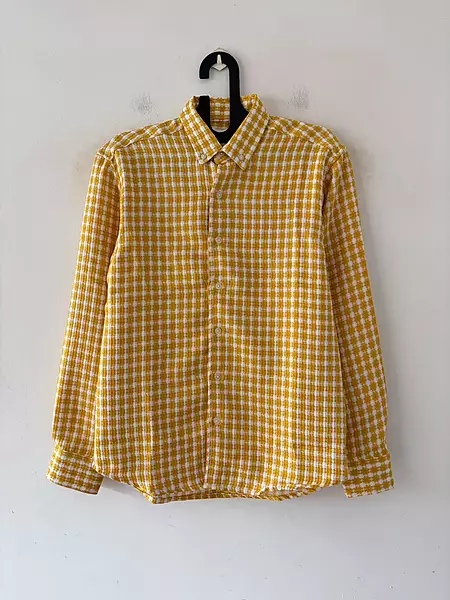 Mango textured check shirt