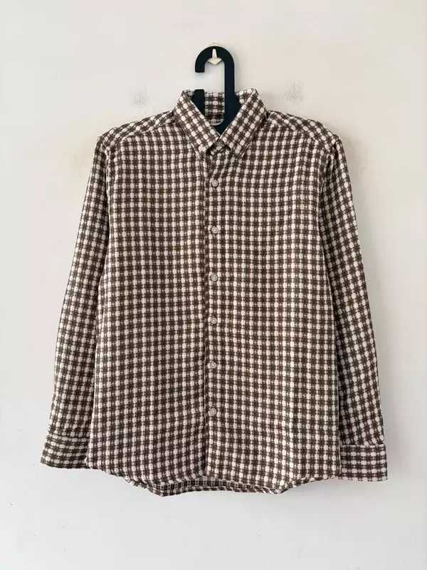 Cocoa textured check shirt