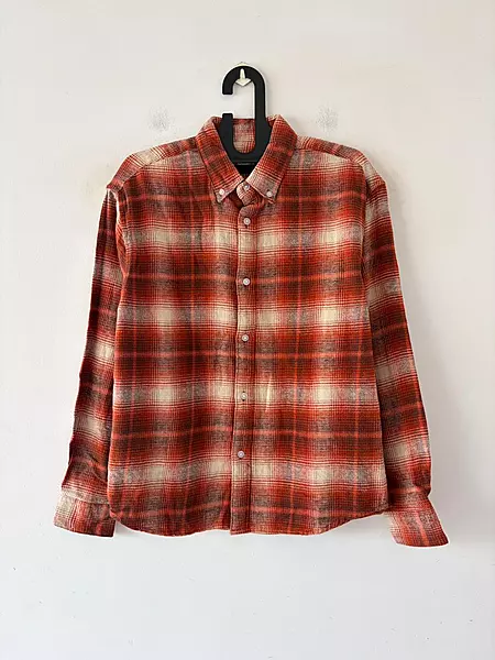 Ember orange & smoke flannels
