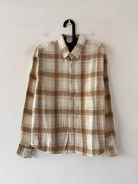 Walnut brown & cream flannels