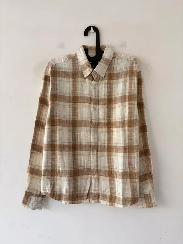 Walnut brown & cream flannels