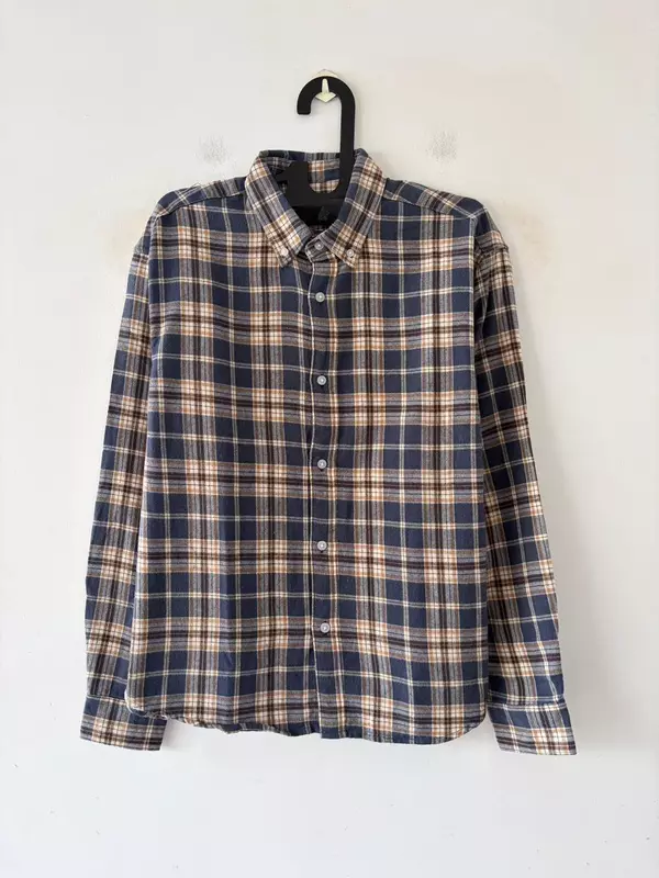 Navy blue & chestnut flannels