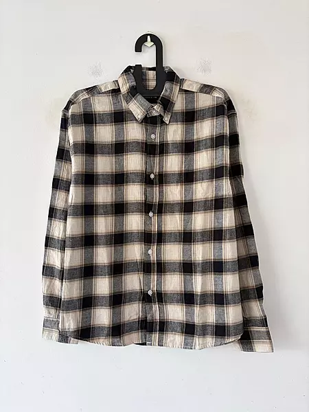 Charcoal black & ivory flannels