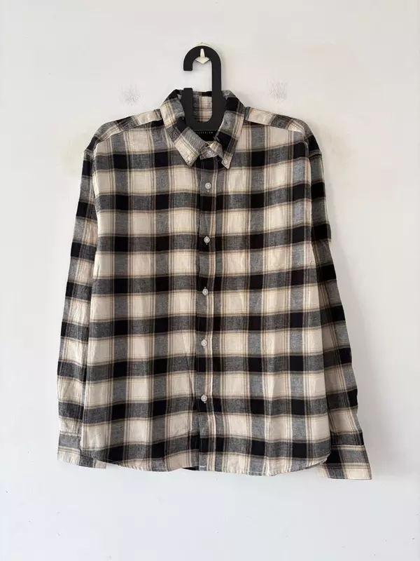 Charcoal black & ivory flannels