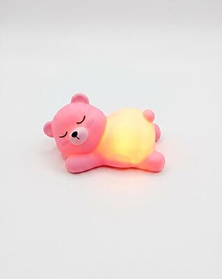 Super Cute Pink Bear Doll With Cute Night Light And Best Gift