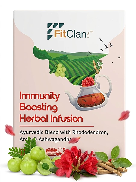 Immunity Boosting Herbal Tea | Ayurvedic Blend with Amla, Ashwagandha & Turmeric