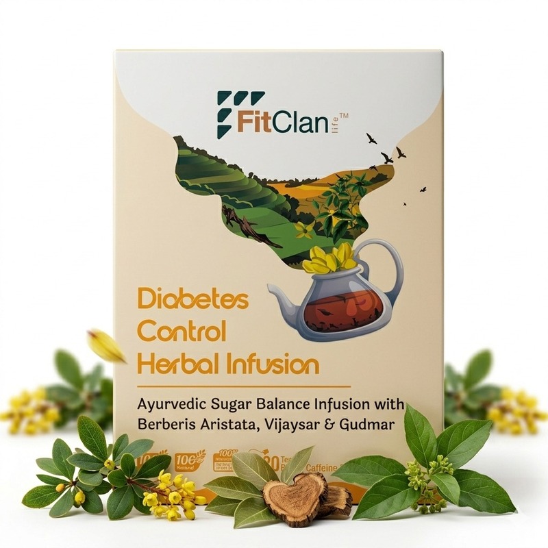 Diabetes Control Herbal Tea | Ayurvedic Sugar Balance Tea with Gudmar & Vijaysar