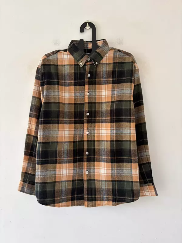 Amber tan & forest flannels